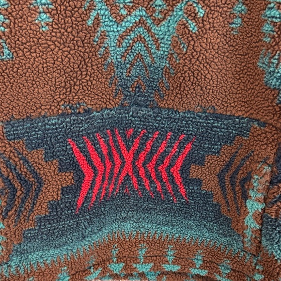 Tasha Polizzi Brown and Teal 3/4 Zip Up Jacket - Picture 2 of 10